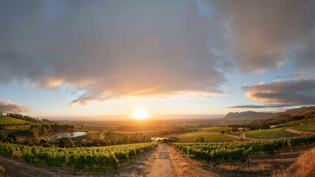 Panoramic view from Klein Constantia